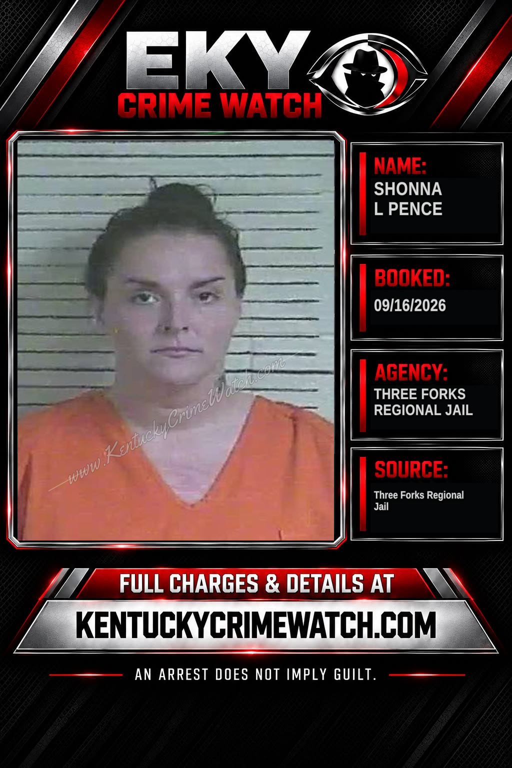 Shonna L Pence booking image