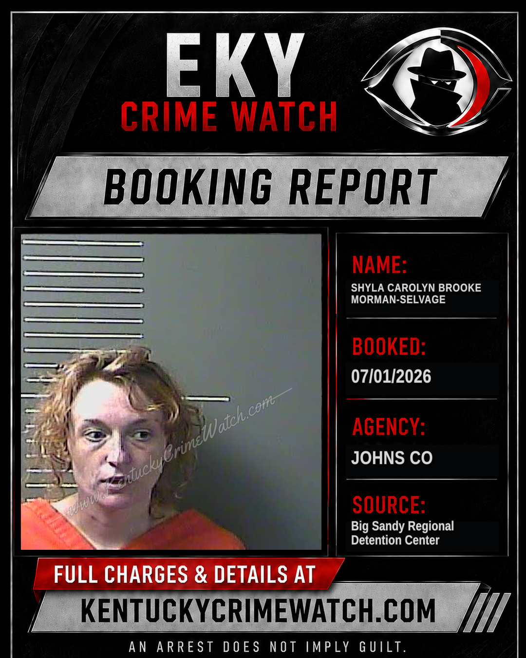 SHYLA CAROLYN BROOKE MORMAN-SELVAGE booking image