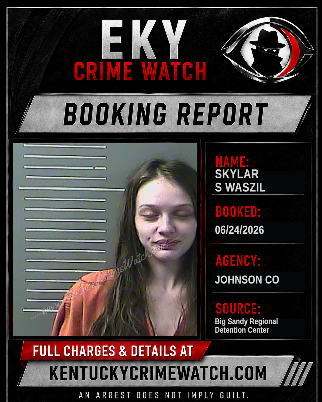 SKYLAR S WASZIL booking image