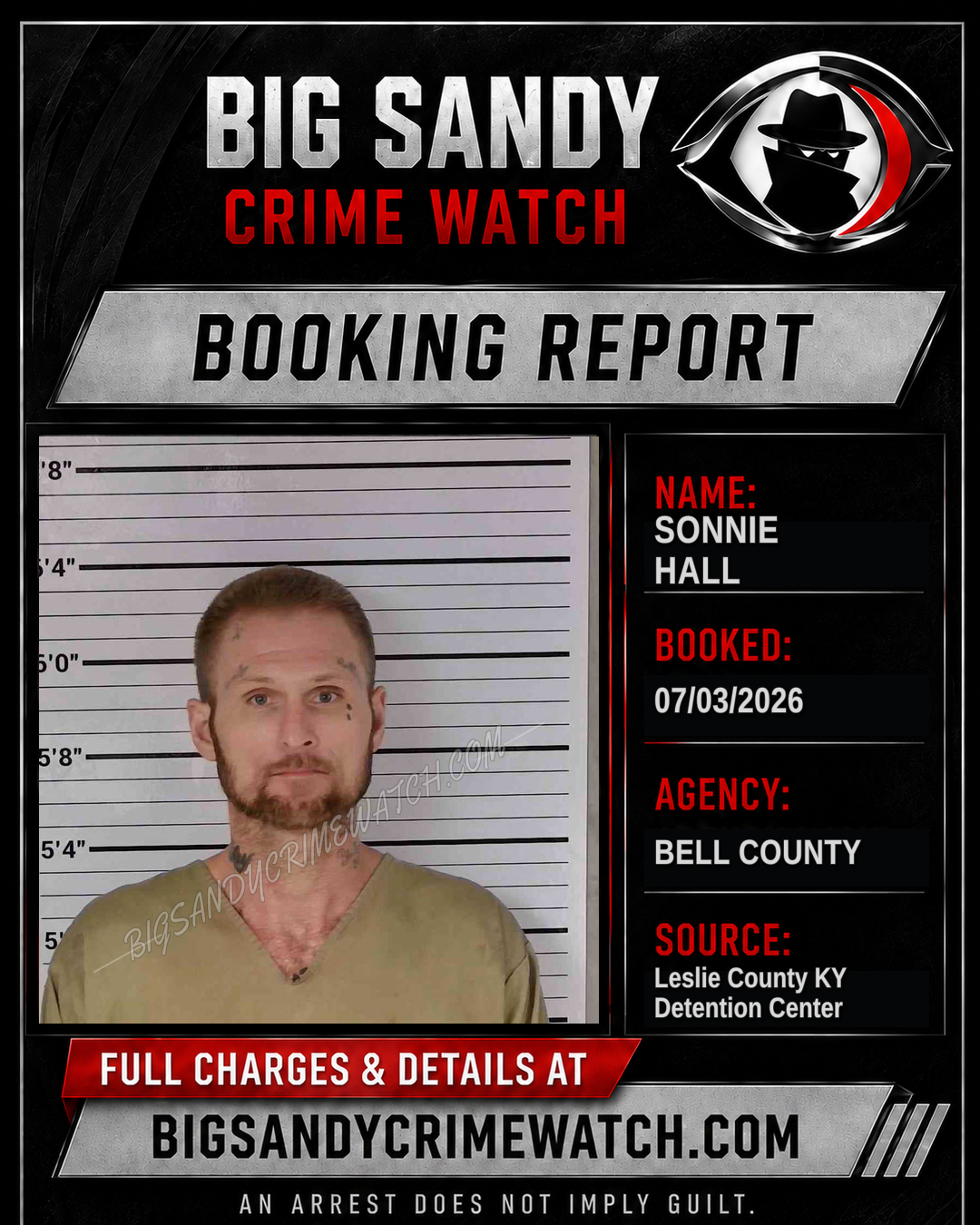 SONNIE HALL booking image