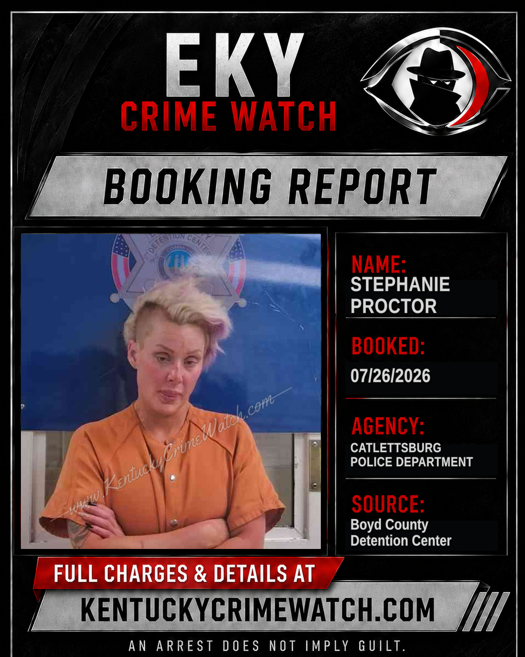 STEPHANIE PROCTOR booking image