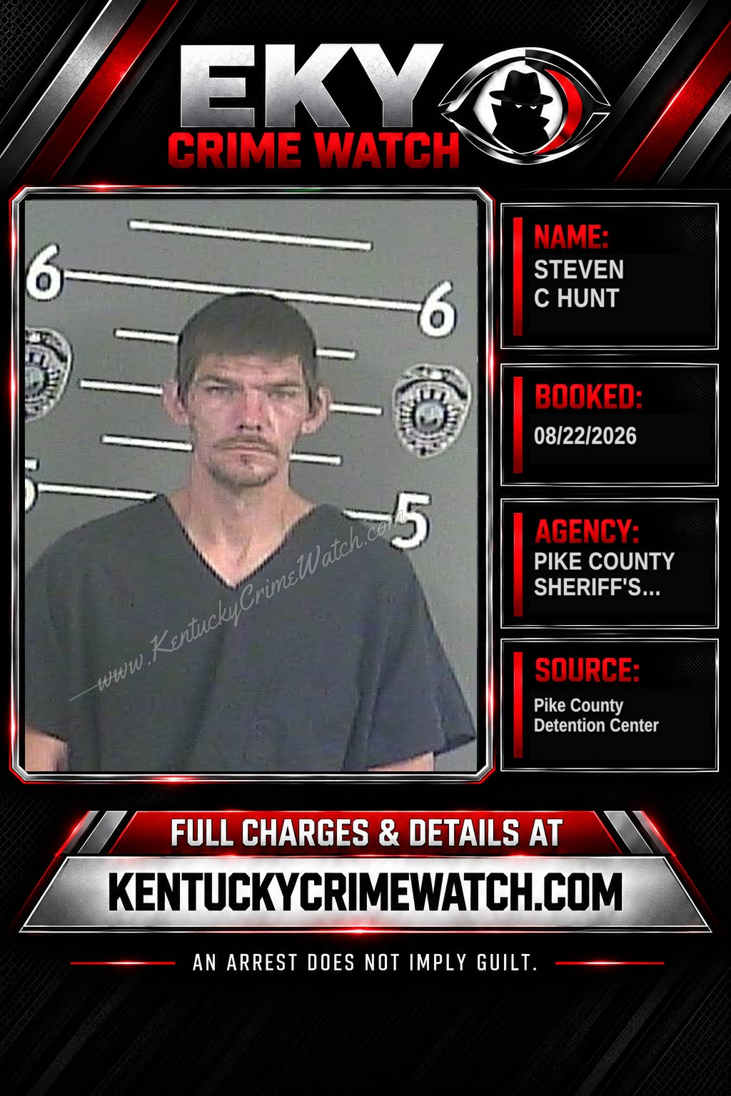STEVEN C HUNT booking image