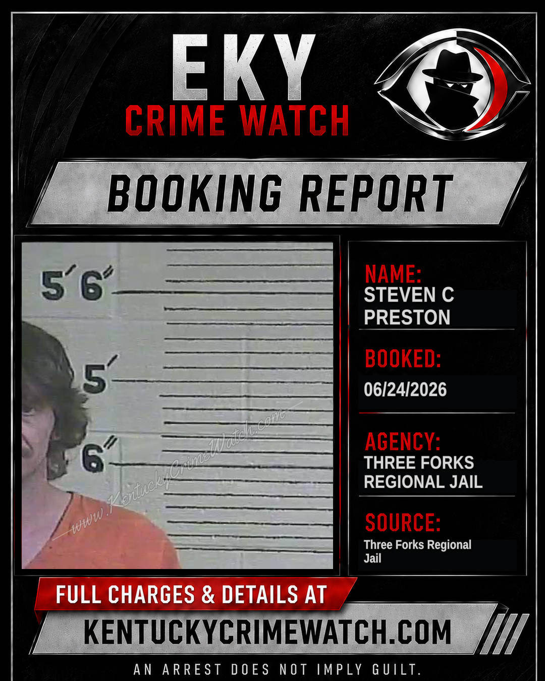 Steven C Preston booking image