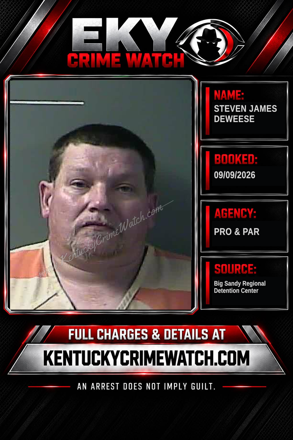 STEVEN JAMES DEWEESE booking image
