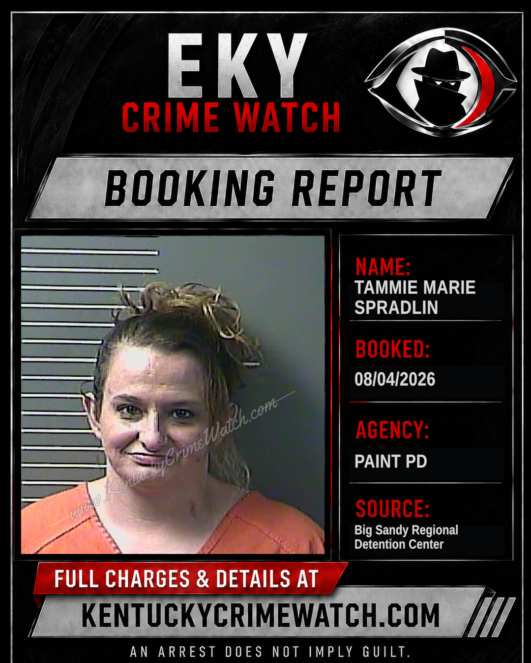 TAMMIE MARIE SPRADLIN booking image