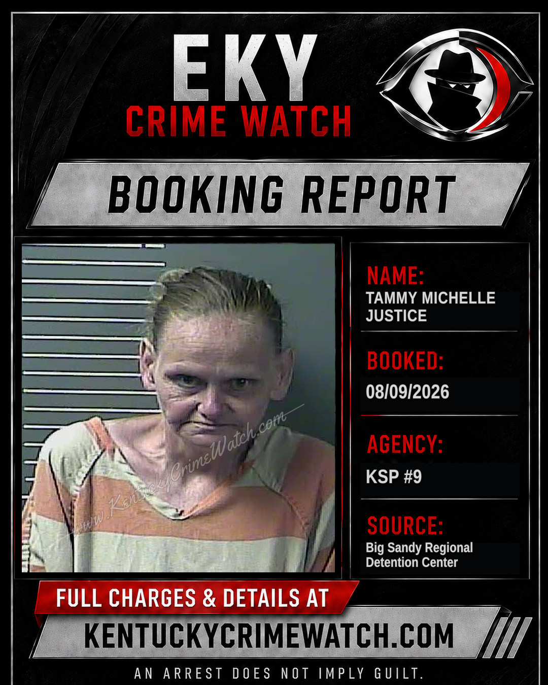 TAMMY MICHELLE JUSTICE booking image