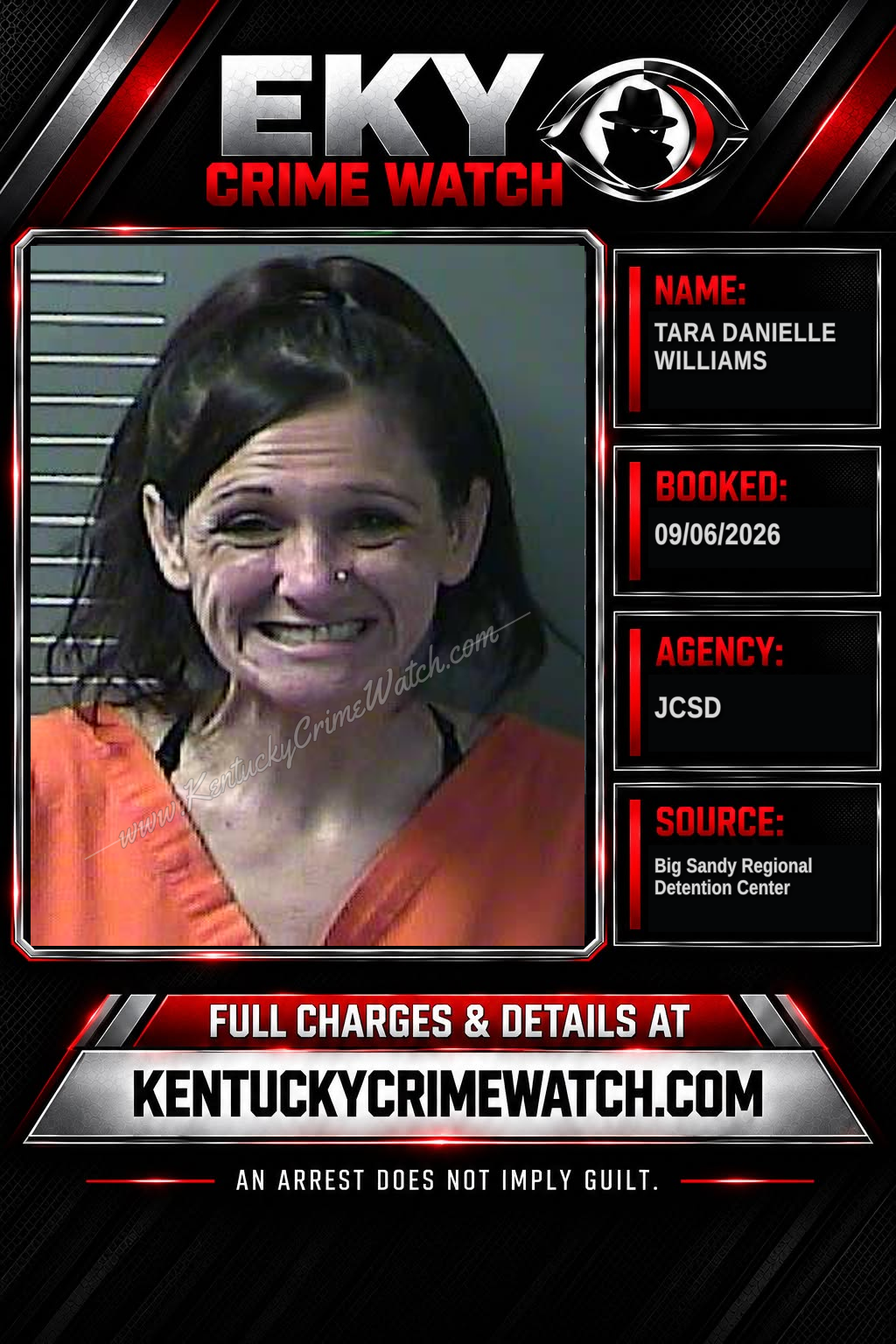 TARA DANIELLE WILLIAMS booking image
