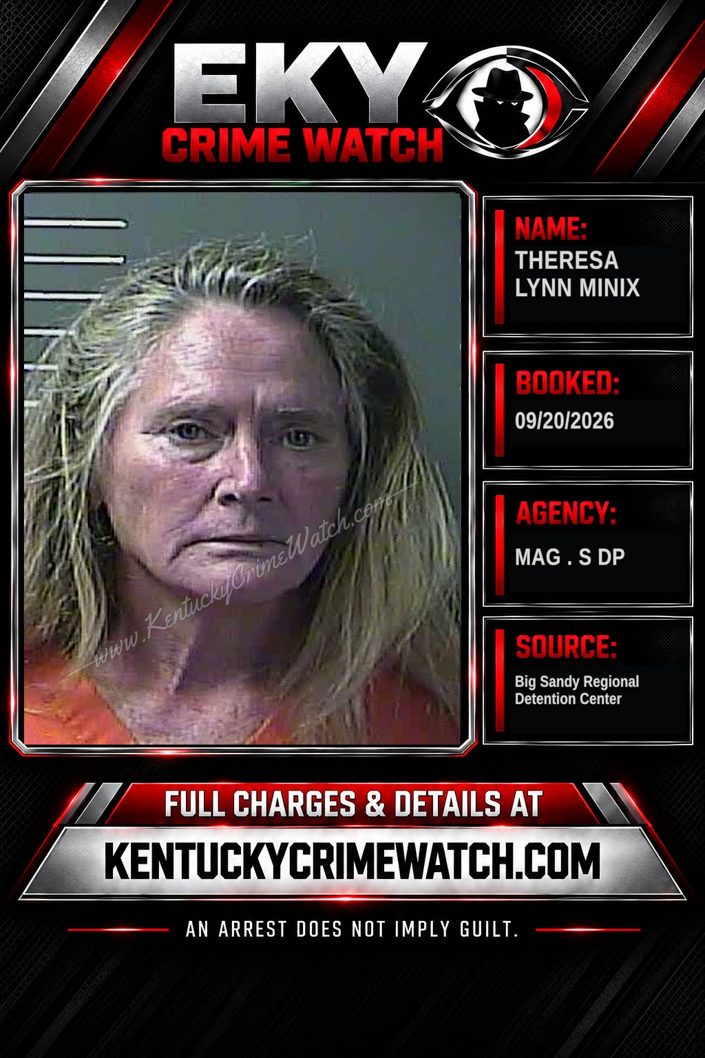 THERESA Lynn MINIX booking image