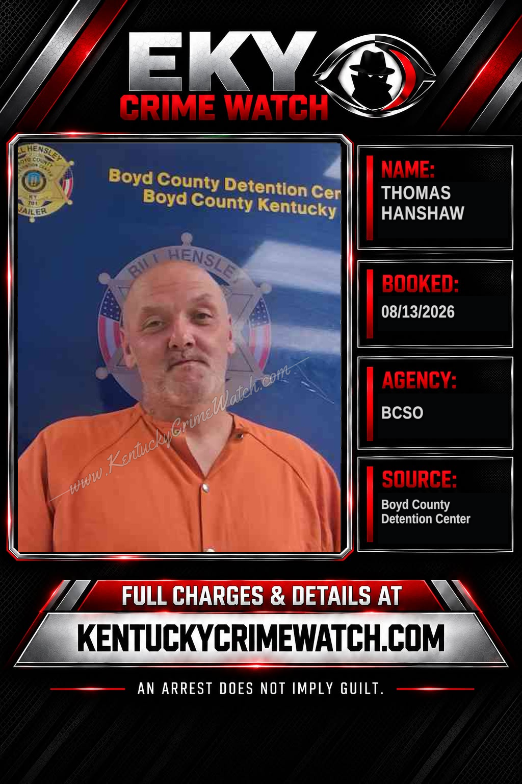 THOMAS HANSHAW booking image