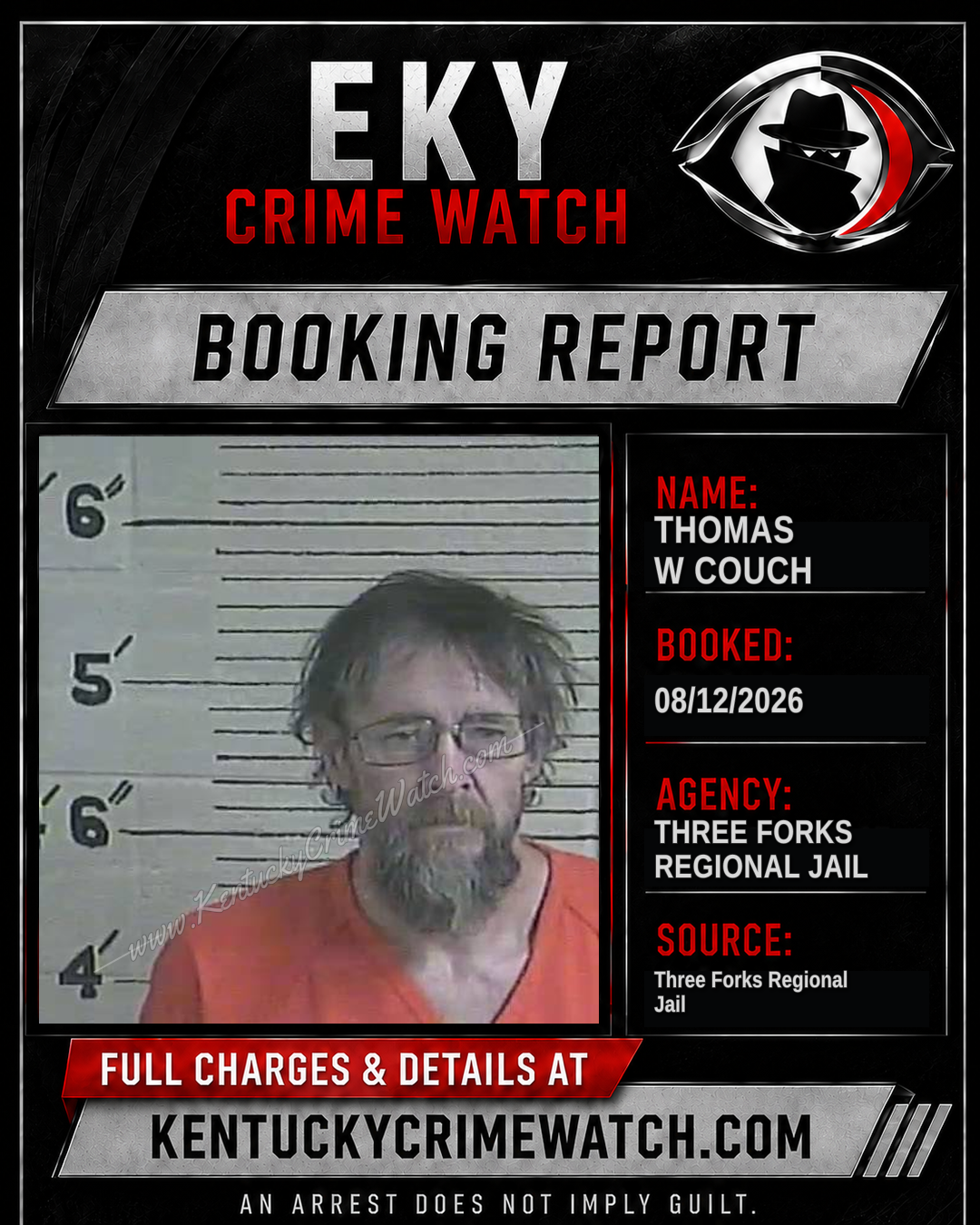 Thomas w Couch booking image