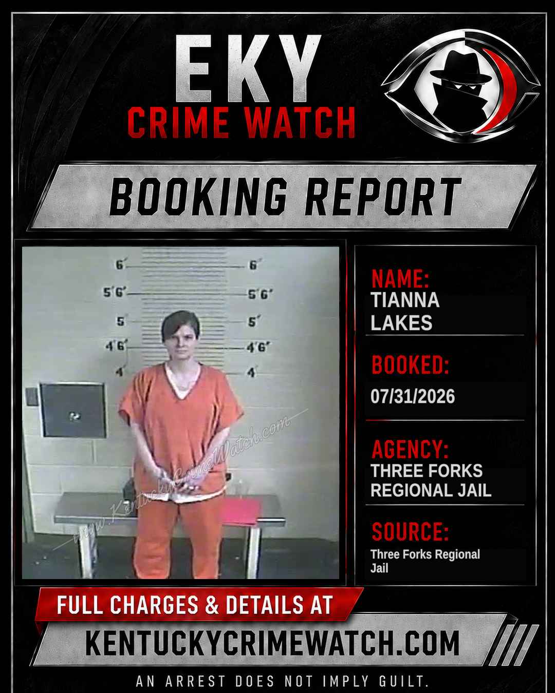 Tianna Lakes booking image