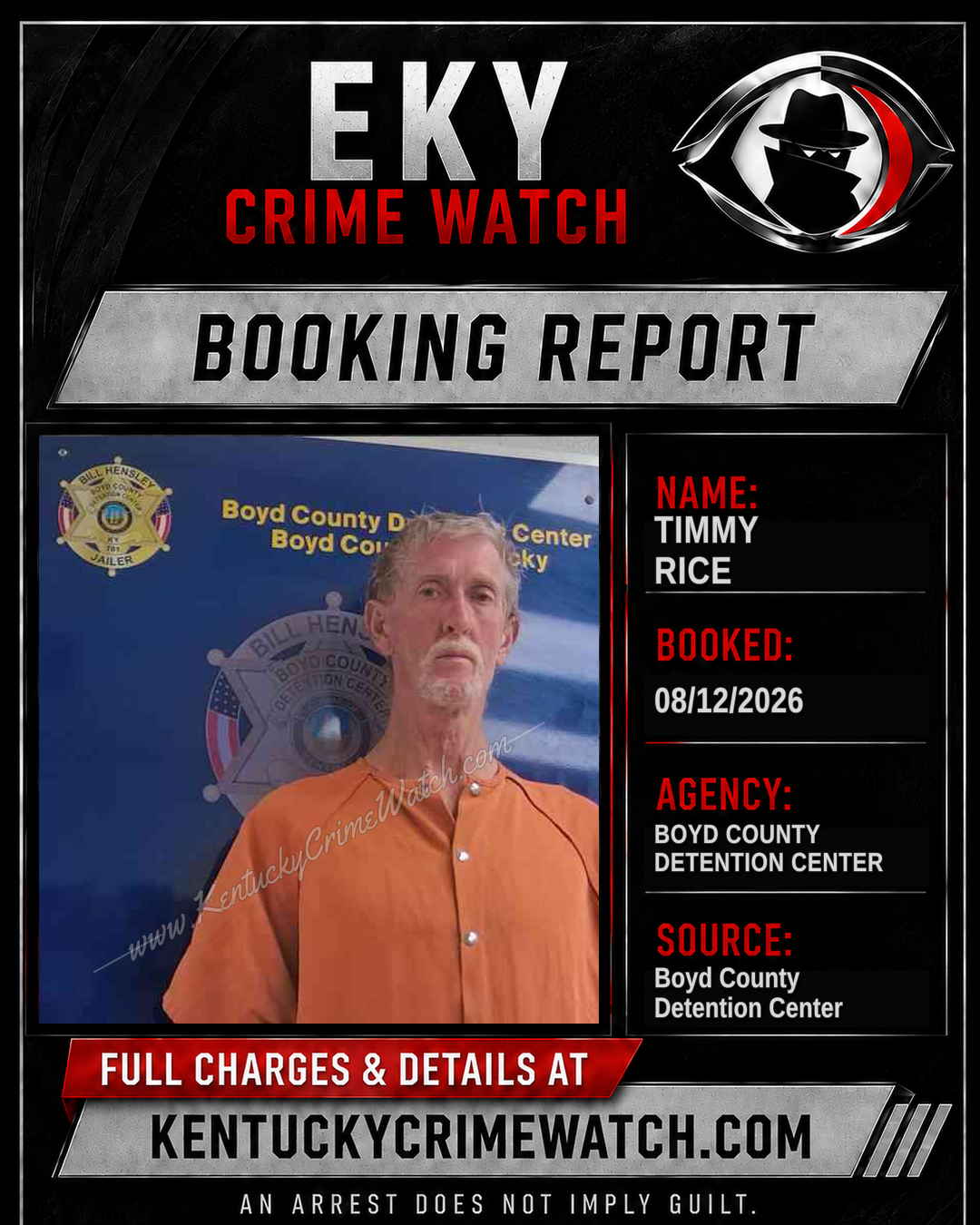 TIMMY RICE booking image