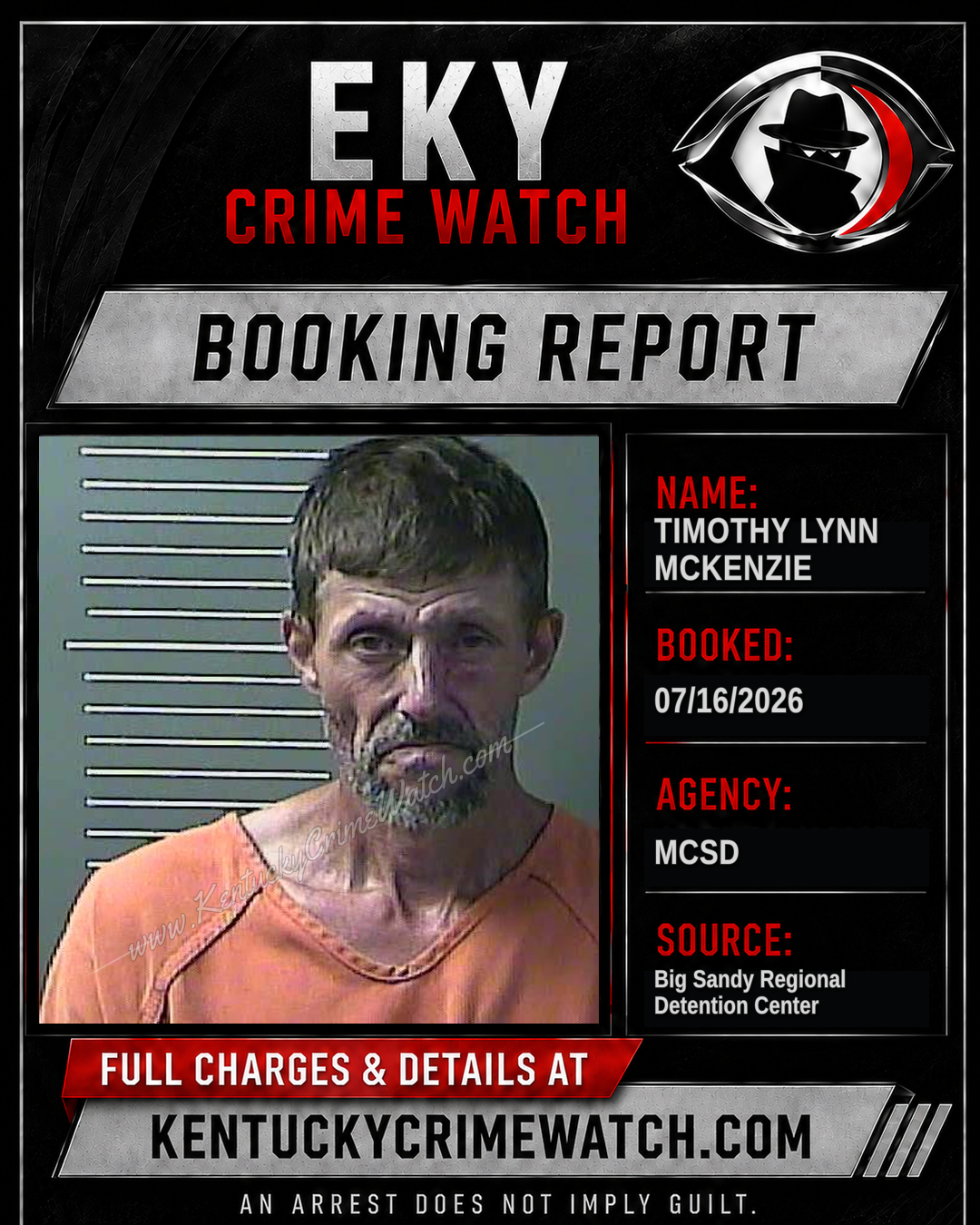 TIMOTHY LYNN MCKENZIE booking image