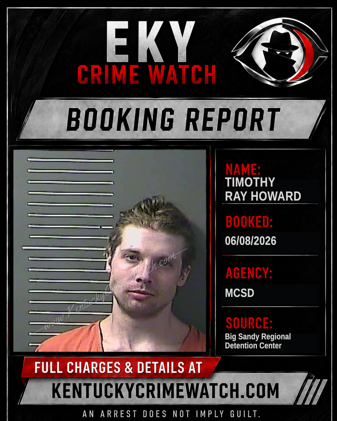 TIMOTHY RAY HOWARD booking image