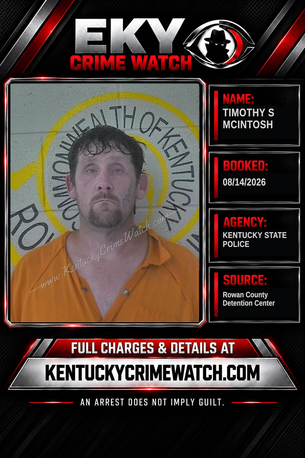 TIMOTHY S MCINTOSH booking image