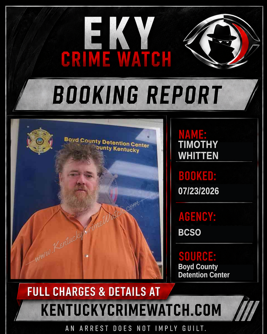 TIMOTHY WHITTEN booking image