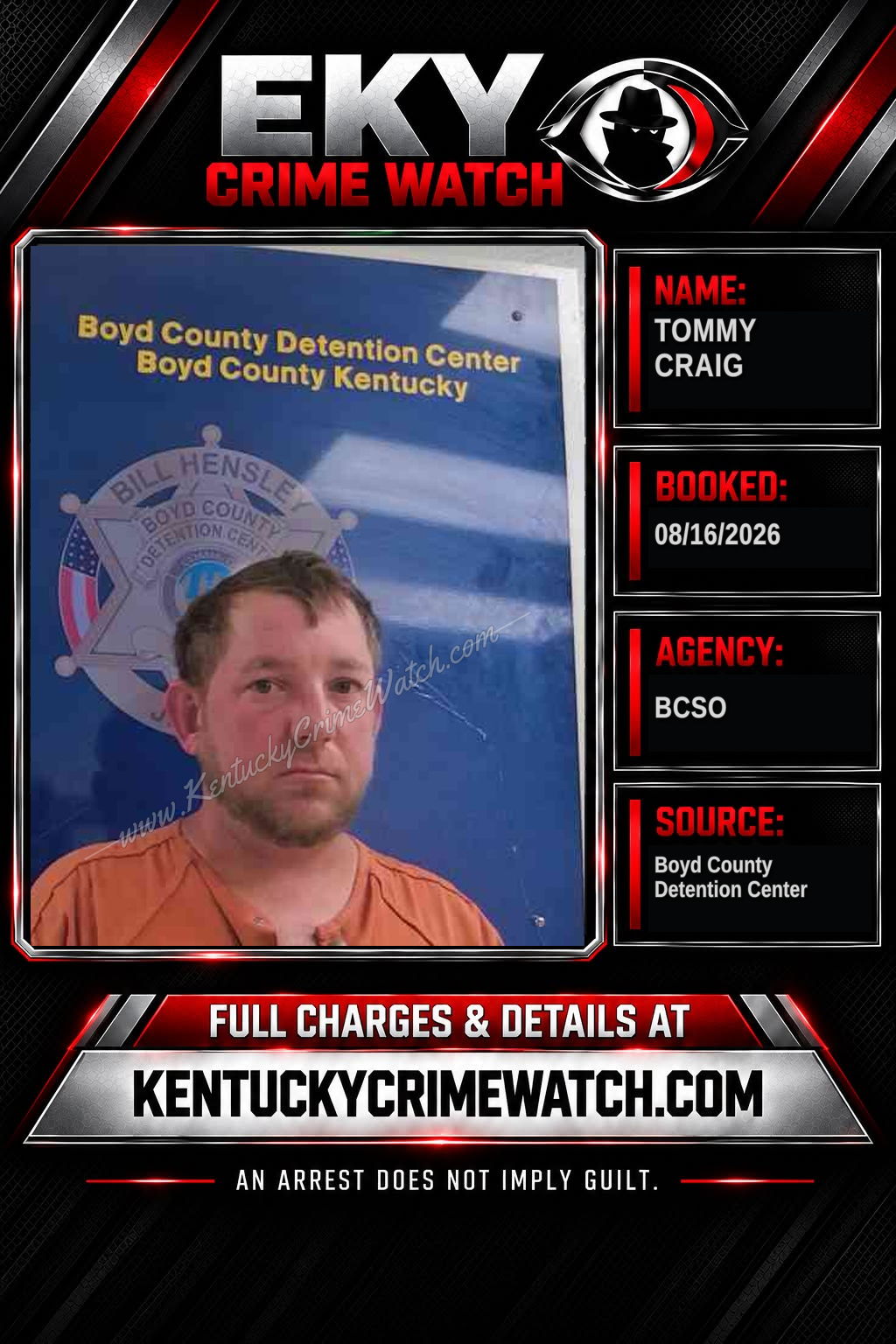 TOMMY CRAIG booking image