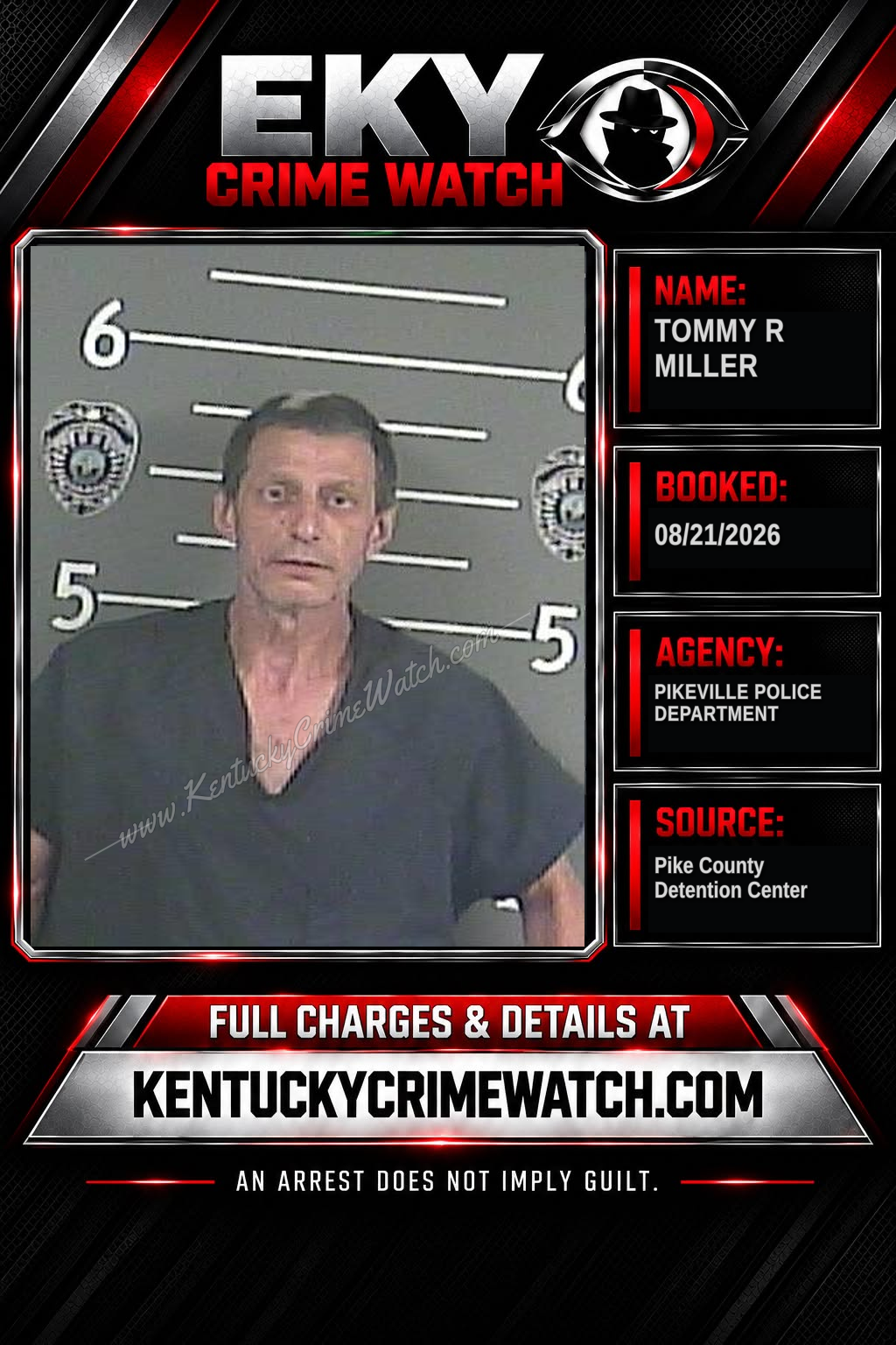 TOMMY R MILLER booking report card