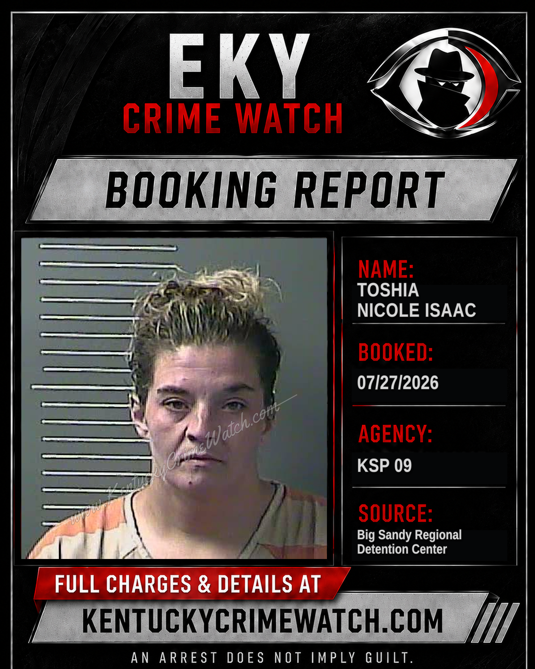 TOSHIA NICOLE ISAAC booking image
