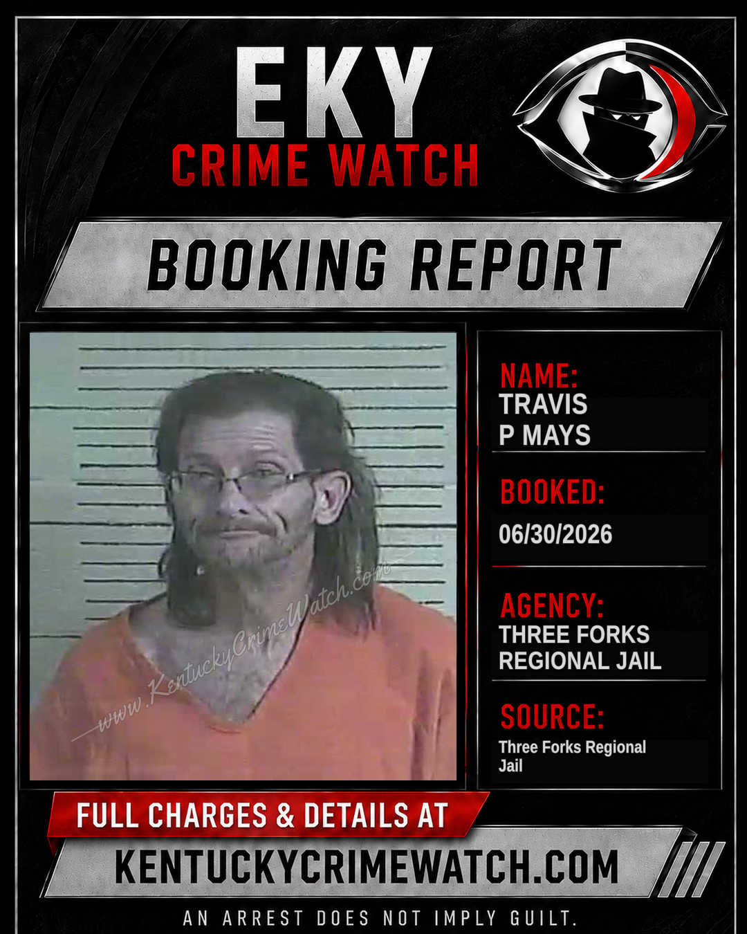 Travis P Mays booking image