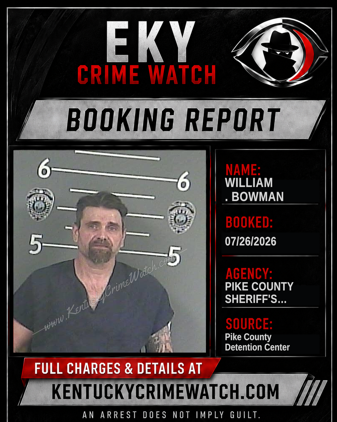 WILLIAM . BOWMAN booking image