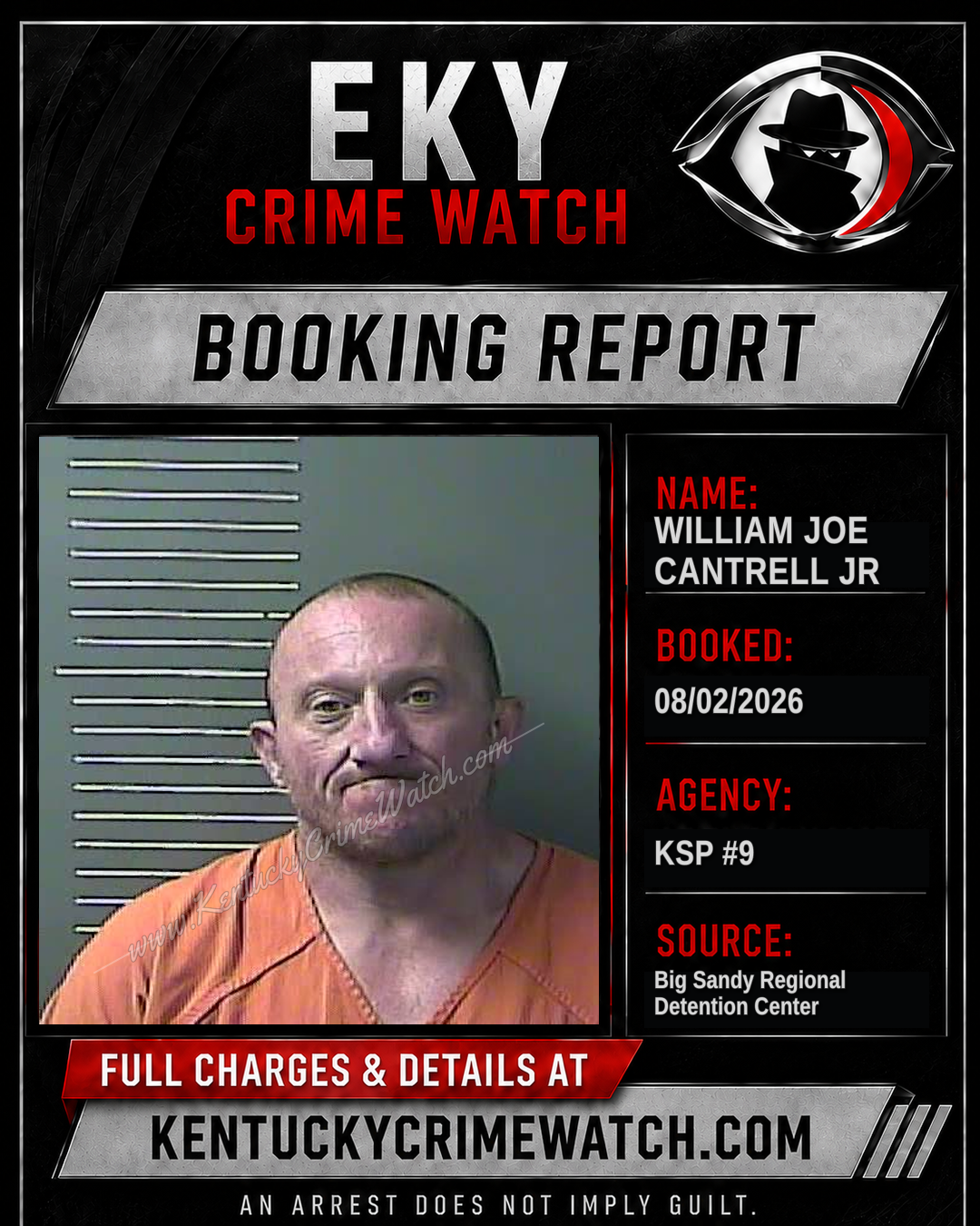 WILLIAM JOE CANTRELL JR booking image