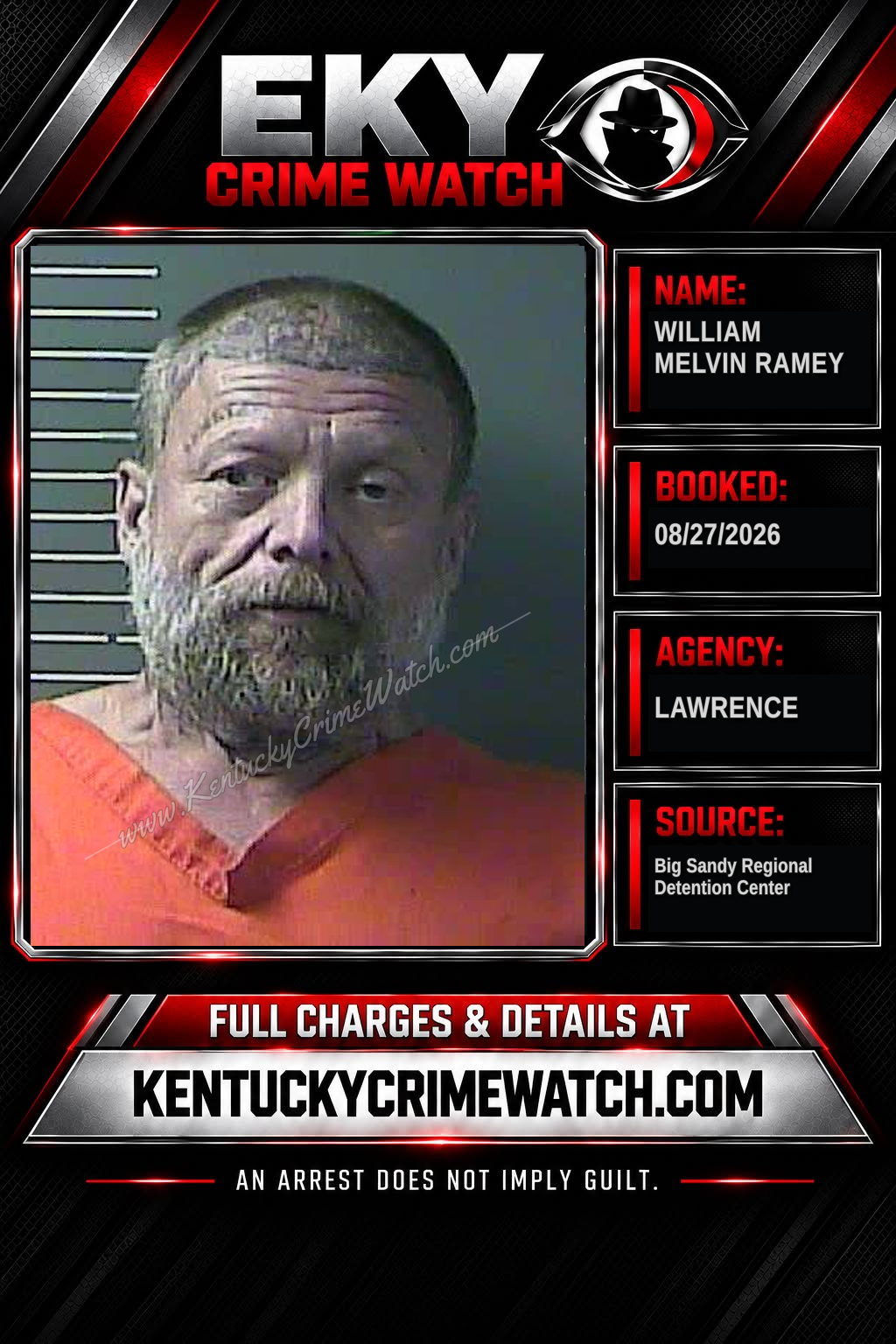 WILLIAM MELVIN RAMEY booking image