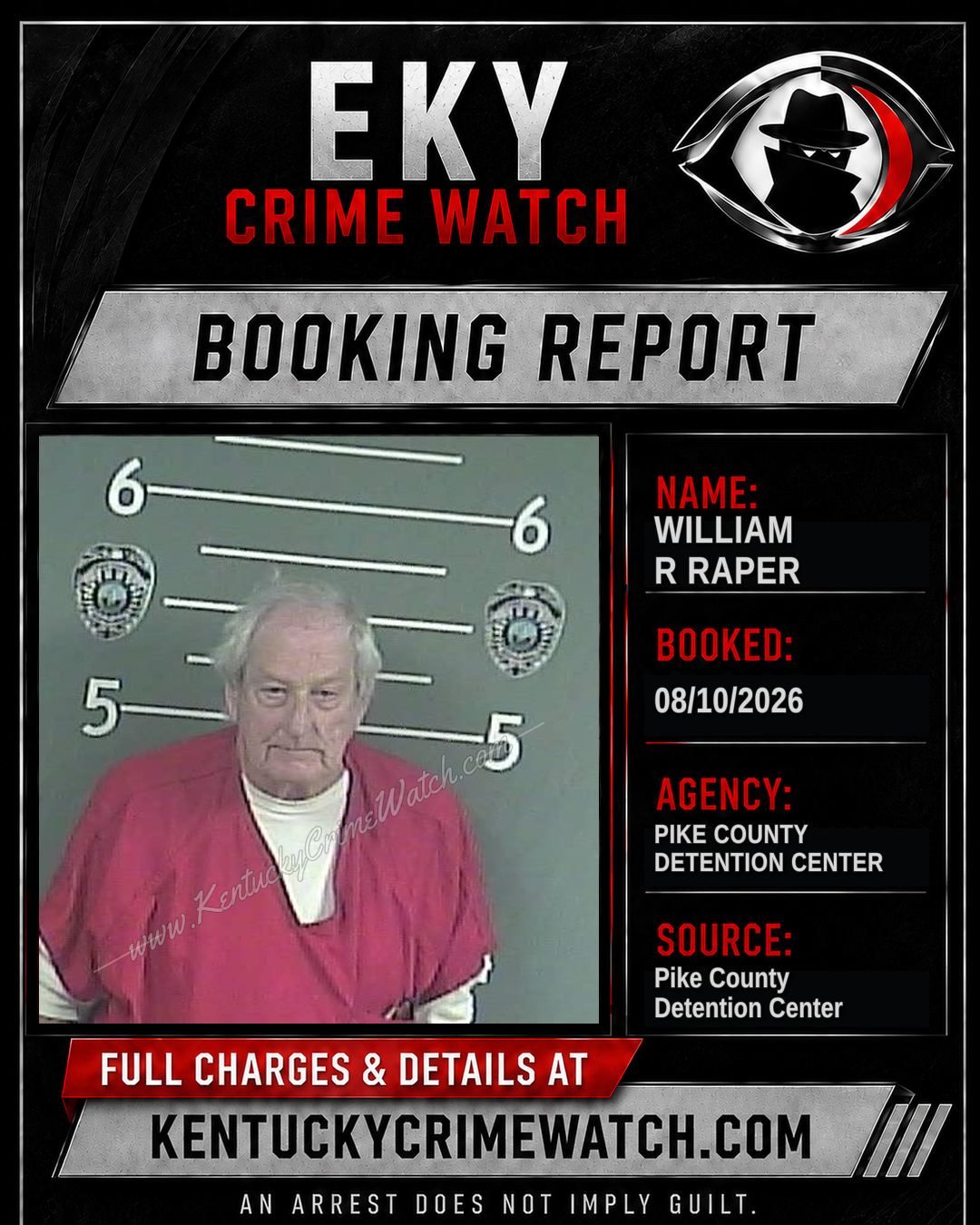 WILLIAM R RAPER booking image