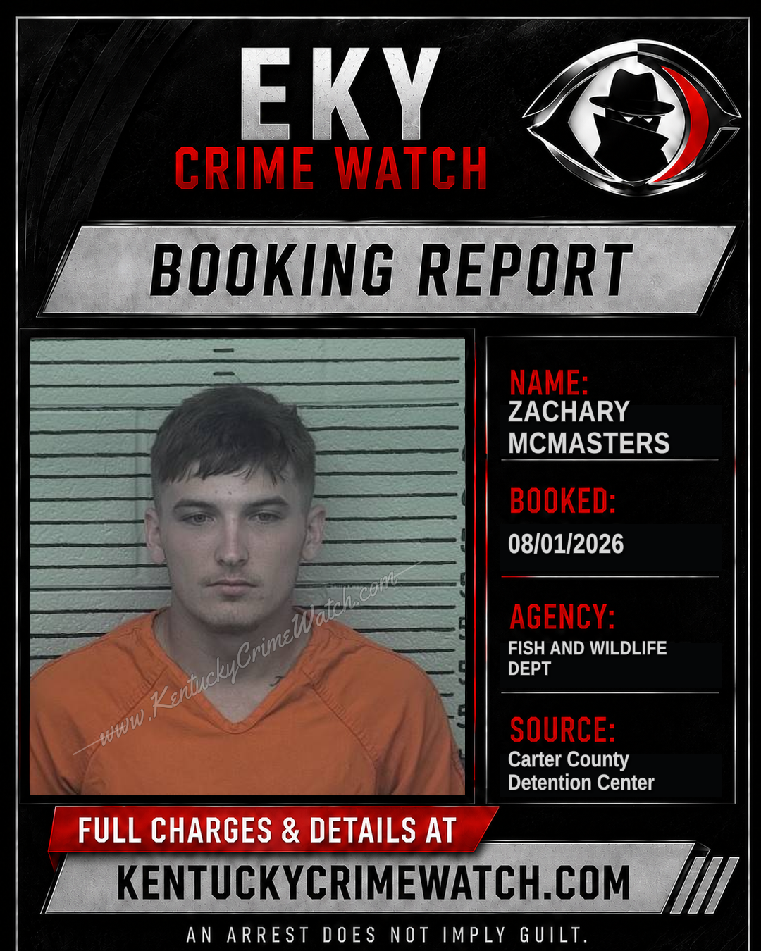 ZACHARY MCMASTERS booking image
