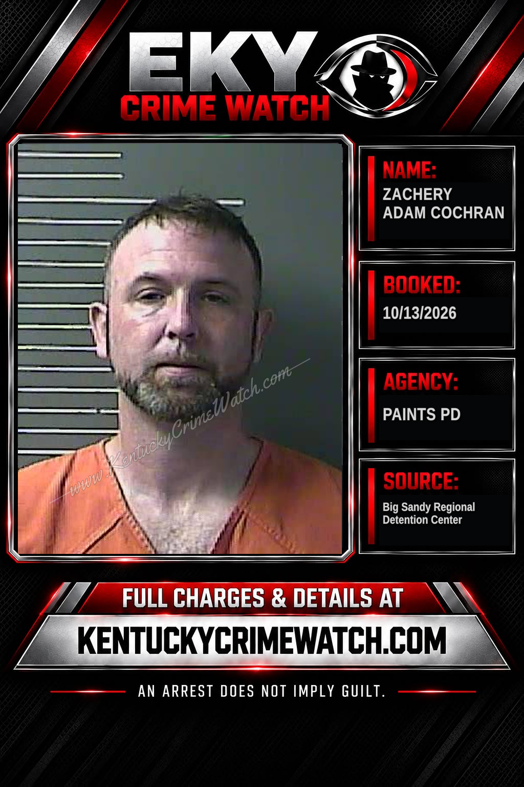 ZACHERY ADAM COCHRAN booking image