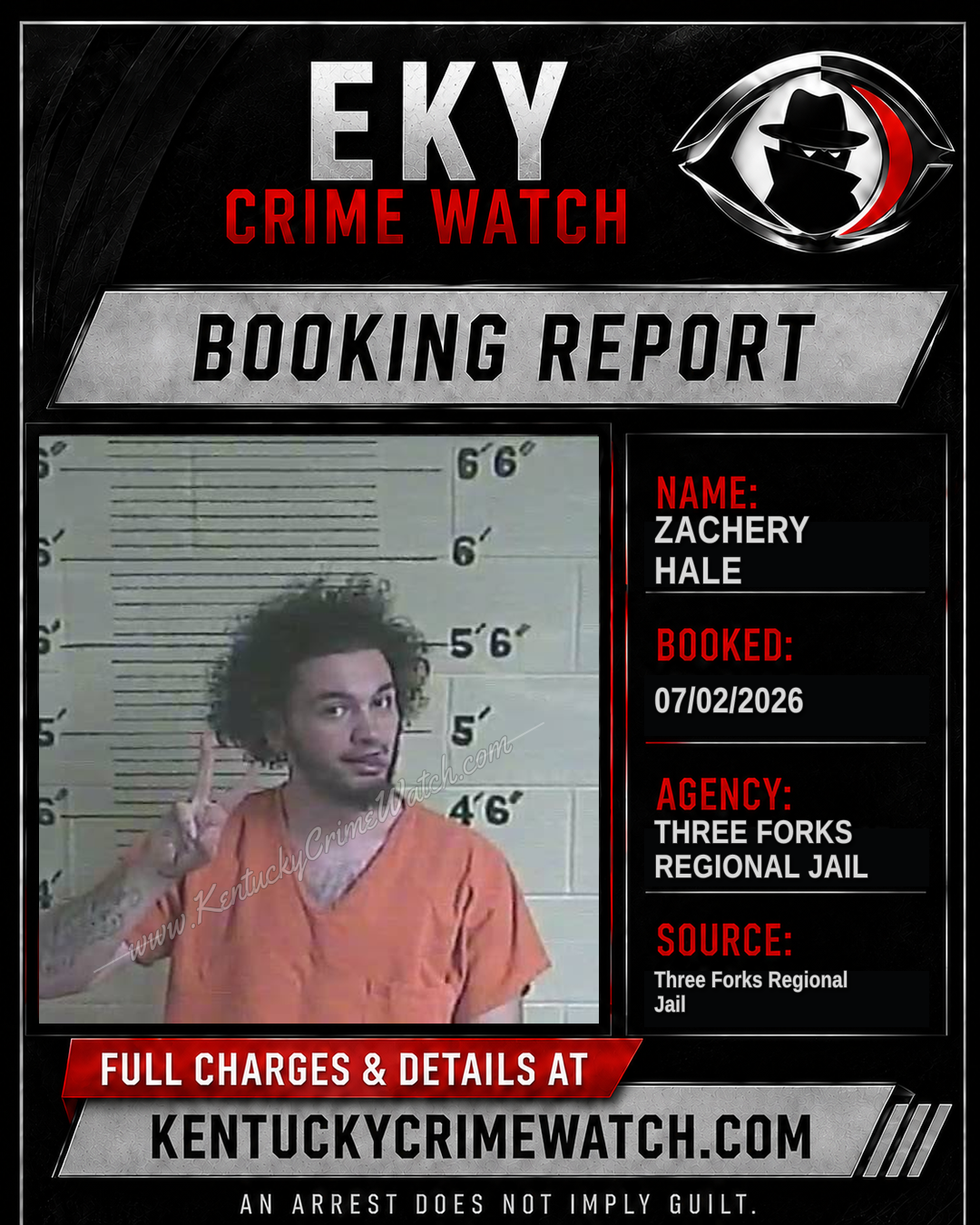 Zachery Hale booking image
